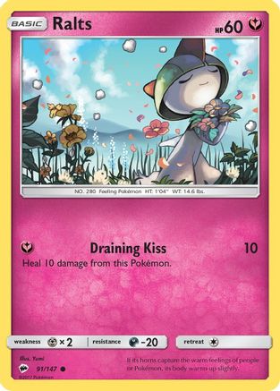 Ralts 91/147 - SM Burning Shadows Reverse Holofoil