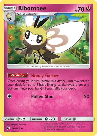 Ribombee 96/147 - SM Burning Shadows Reverse Holofoil