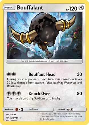 Bouffalant 108/147 - SM Burning Shadows