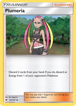 Plumeria 120/147 - SM Burning Shadows Reverse Holofoil