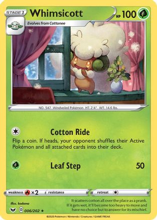 Whimsicott 6/202 - SWSH01 Sword & Shield Base Set