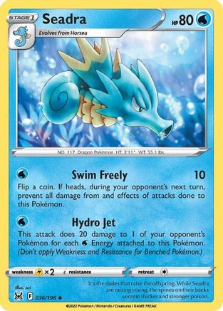 Seadra 36/196 - SWSH11 Lost Origin Reverse Holofoil