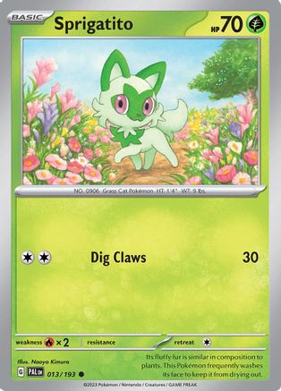 Sprigatito - 013/193 13 - SV02 Paldea Evolved