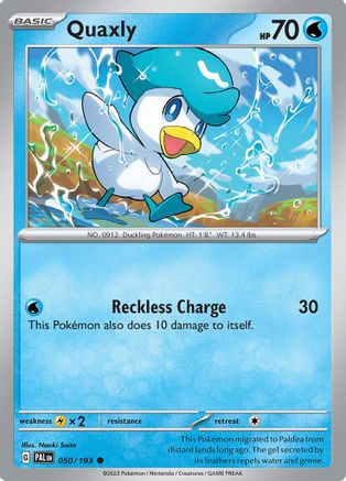 Quaxly - 050/193 50 - SV02 Paldea Evolved Reverse Holofoil