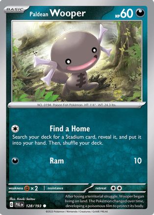 Paldean Wooper - 128/193 128 - SV02 Paldea Evolved Reverse Holofoil