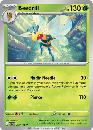 Beedrill 15 - SV Scarlet & Violet 151 Reverse Holofoil