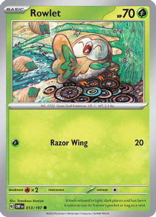 Rowlet 13 - SV03 Obsidian Flames