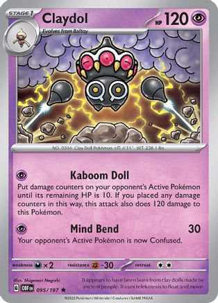 Claydol 95 - SV03 Obsidian Flames Holofoil