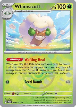 Whimsicott (Poke Ball Pattern) 8 - SV Prismatic Evolutions Holofoil