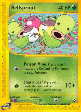 Bellsprout (68) 68/147 - Aquapolis Reverse Holofoil