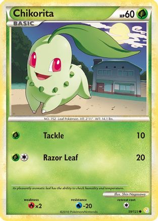 Chikorita 59/123 - HeartGold SoulSilver Reverse Holofoil