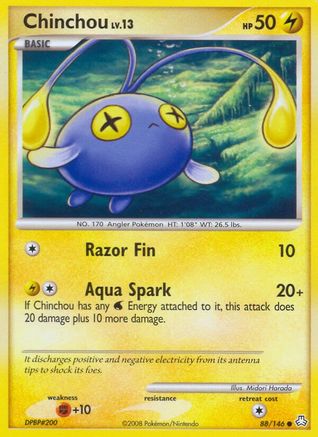 Chinchou (88) 88/146 - Legends Awakened Reverse Holofoil