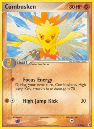 Combusken - 016/100 16/100 - Crystal Guardians