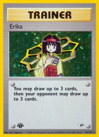 Erika (16) 16/132 - Gym Heroes 1st Edition Holofoil