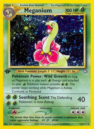 Meganium (11) 11/111 - Neo Genesis Unlimited Holofoil