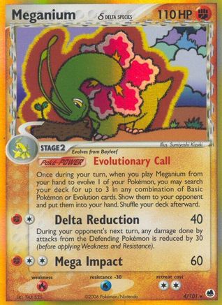 Meganium (Delta Species) 4/101 - Dragon Frontiers Holofoil
