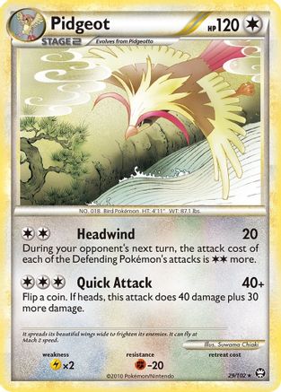 Pidgeot 29/102 - Triumphant Reverse Holofoil