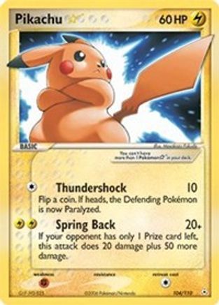 Pikachu Star 104/110 - Holon Phantoms Holofoil