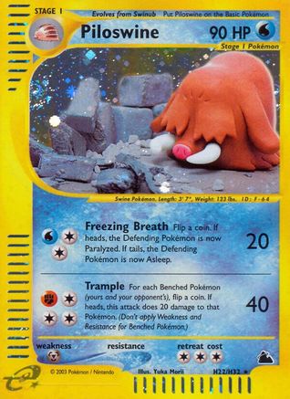 Piloswine (H22) H22/144 - Skyridge Holofoil