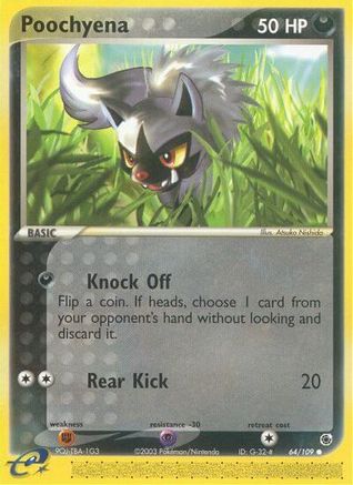 Poochyena - 64/109 64/109 - Ruby and Sapphire Reverse Holofoil