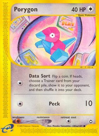 Porygon (103a) 103a/147 - Aquapolis