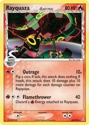 Rayquaza - 026/110 (Delta Species) 26/110 - Holon Phantoms Reverse Holofoil