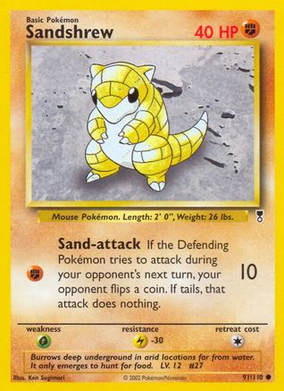 Sandshrew 91/110 - Legendary Collection Reverse Holofoil