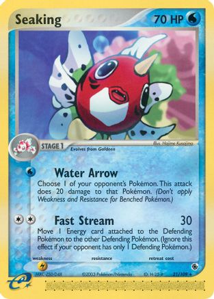Seaking 21/109 - Ruby and Sapphire Reverse Holofoil
