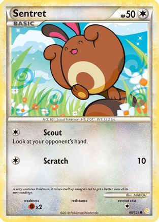 Sentret 80/123 - HeartGold SoulSilver Reverse Holofoil