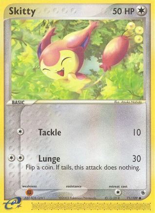 Skitty - 71/109 71/109 - Ruby and Sapphire Reverse Holofoil