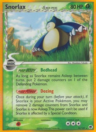 Snorlax (Delta Species) 10/101 - Dragon Frontiers Holofoil