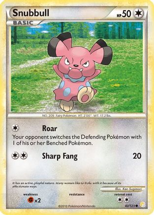 Snubbull 82/123 - HeartGold SoulSilver Reverse Holofoil