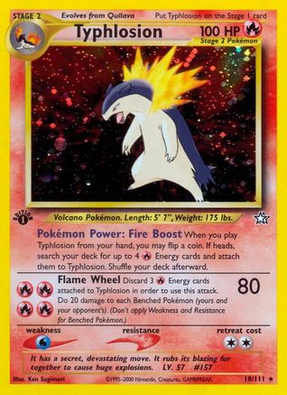 Typhlosion (18) 18/111 - Neo Genesis Unlimited Holofoil
