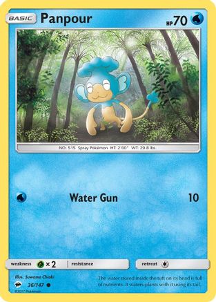 Panpour 36/147 - SM  Burning Shadows Reverse Holofoil