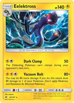 Eelektross 46/147 - SM  Burning Shadows Reverse Holofoil
