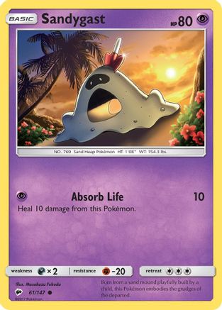 Sandygast 61/147 - SM  Burning Shadows Reverse Holofoil