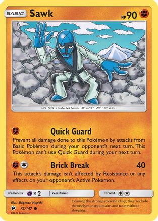 Sawk 72/147 - SM  Burning Shadows Reverse Holofoil