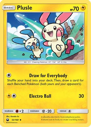 Plusle 53/168 - SM  Celestial Storm