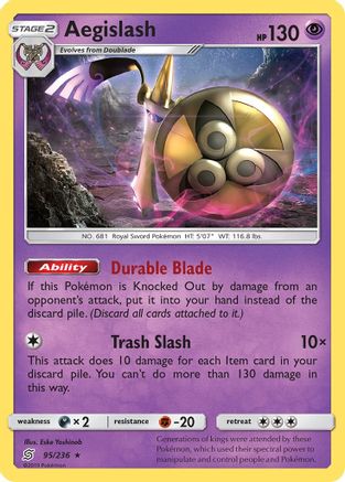 Aegislash 95/236 - SM  Unified Minds Holofoil