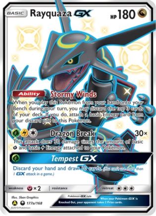 Rayquaza GX - 177a/168 177a/168 - Alternate Art Promos Holofoil