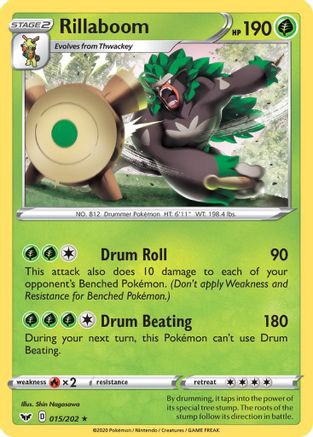 Rillaboom (015) 15/202 - SWSH01 Sword & Shield Base Set