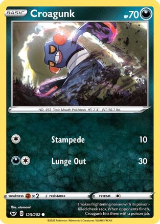 Croagunk 123/202 - SWSH01 Sword & Shield Base Set