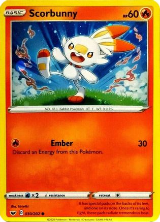 Scorbunny - 030/202 (Cosmos Holo) 30 - Blister Exclusives Holofoil