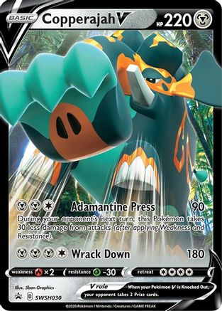 Copperajah V - SWSH030 SWSH030/307 - SWSH Sword & Shield Promo Cards Holofoil