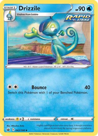Drizzile 42/198 - SWSH06 Chilling Reign Reverse Holofoil