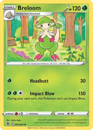Breloom 5/264 - SWSH08 Fusion Strike Reverse Holofoil