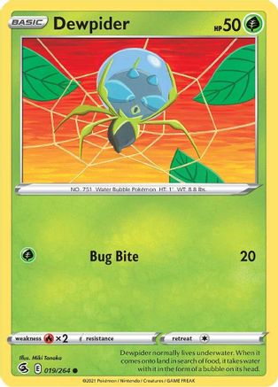 Dewpider 19/264 - SWSH08 Fusion Strike Reverse Holofoil