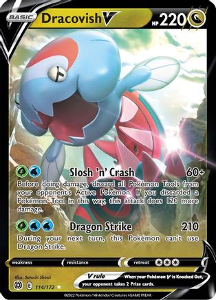 Dracovish V 114/172 - SWSH09 Brilliant Stars Holofoil