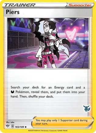 Piers - 165/189 (Eevee Stamped) 165 - Battle Academy 2022