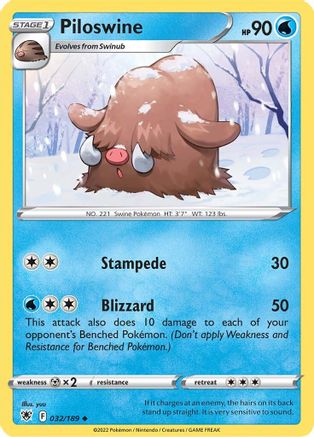 Piloswine 32/189 - SWSH10 Astral Radiance